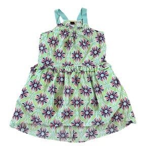 Tea Collection 7 Sleeveless Dress Neon Geometric Florals Pockets Hi Lo